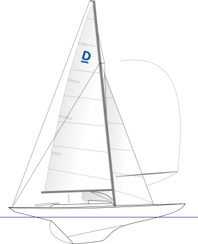 Drachen Kielboot Zeichnung vom rigg